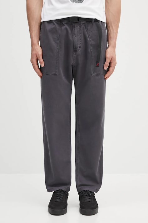 Pamučne hlače Gramicci Loose Tapered Ridge Pant boja: zelena, ravna, G114.OGT