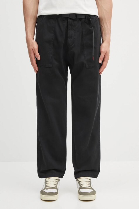 Bavlněné kalhoty Gramicci Loose Tapered Ridge Pant zelená barva, G114.OGT