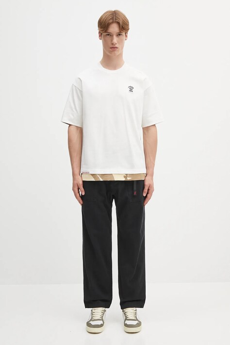 Gramicci spodnie bawełniane Loose Tapered Ridge Pant kolor czarny proste G114.OGT