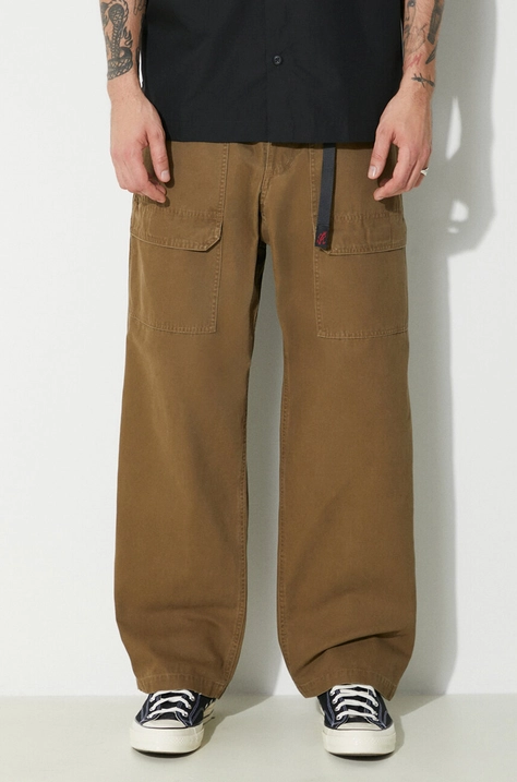 Gramicci pantaloni in cotone Canvas Eqt Pant colore verde G4SM.P004