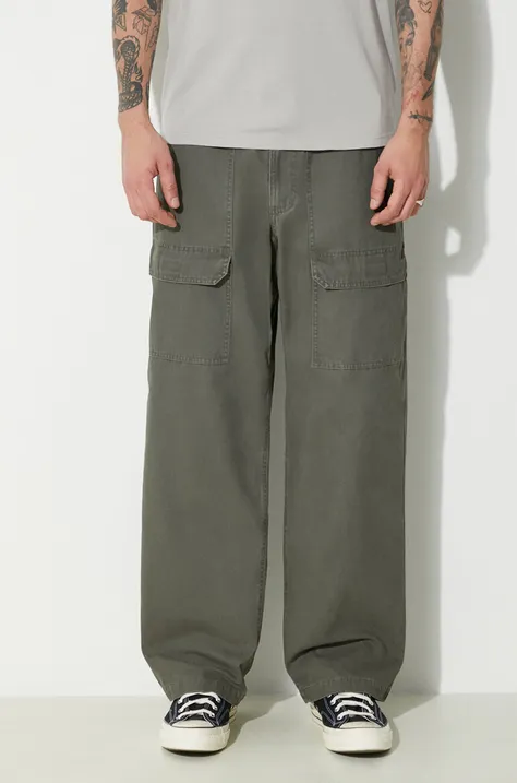 Bavlněné kalhoty Gramicci Canvas Eqt Pant zelená barva, jednoduché, G4SM.P004