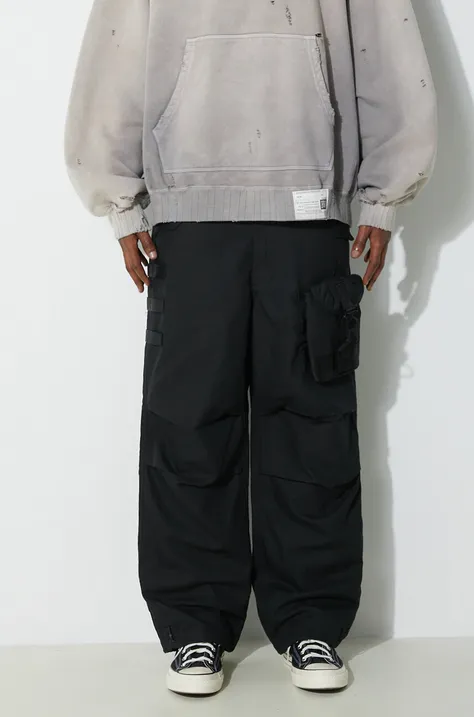 Maharishi pantaloni M.A.L.I.C.E. M51 Cargo Pants Cotton Hemp Twill 28 barbati, culoarea negru, cu fason cargo, 5051.BLACK
