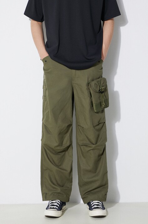Панталон Maharishi M.A.L.I.C.E. M51 Cargo Pants Cotton Hemp Twill 28 в зелено със стандартна кройка 5051.OLIVE