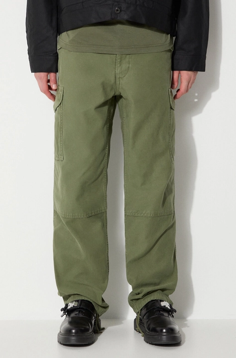 Pamučne hlače Filson Field Cargo Pants boja: zelena, cargo kroj, FMPAN0016