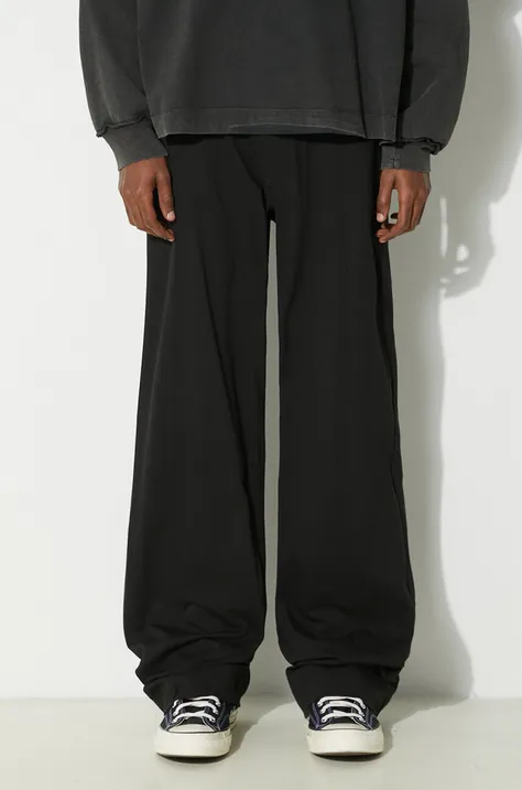 Pamučne hlače 1017 ALYX 9SM Lightweight Cotton Buckle Pant boja: crna, ravni kroj, AAUPA0383FA01