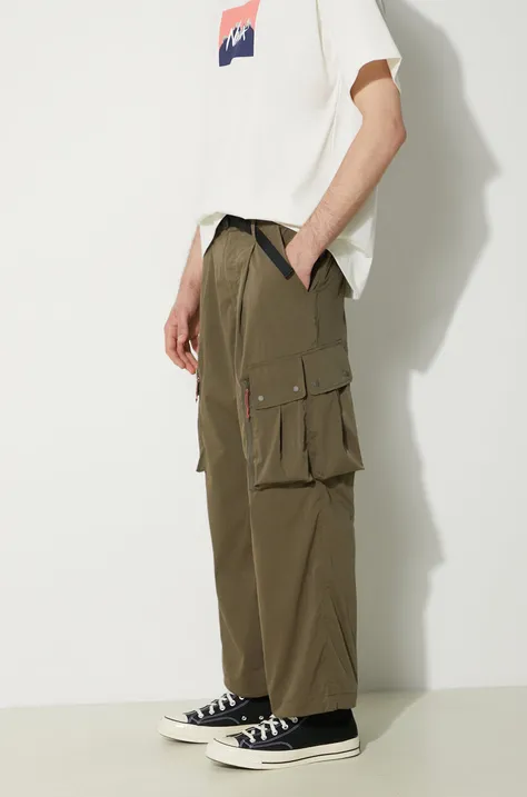 Nanga pantaloni Hinoc Ripstop Field Cargo Pants barbati, culoarea verde, cu fason cargo, NW2411.1I700.A