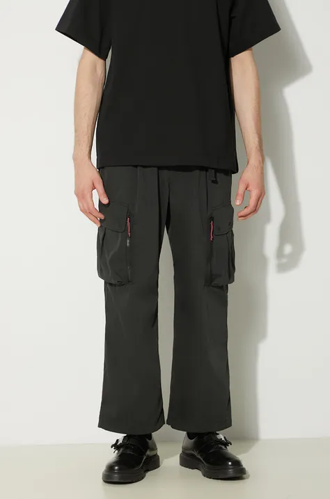 Nanga trousers Hinoc Ripstop Field Cargo Pants men's black color NW2411.1I700.A