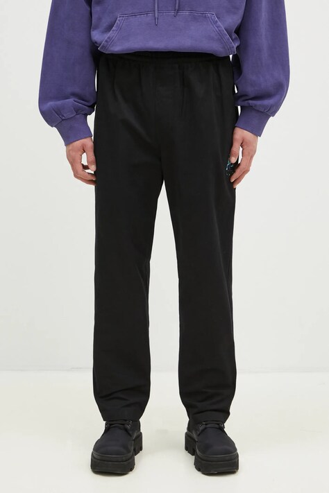ICECREAM pantaloni in cotone Skate Pant colore nero ICC003