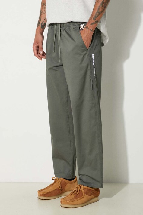 AAPE pantaloni barbati, culoarea verde, drept, AAPPTMA664XXM