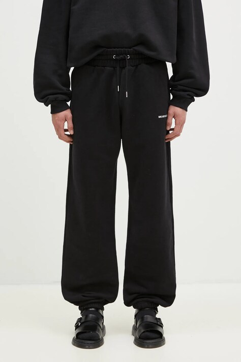 MKI MIYUKI ZOKU joggers Uniform Joggers black color with a print UNIFORM.JOGGERS