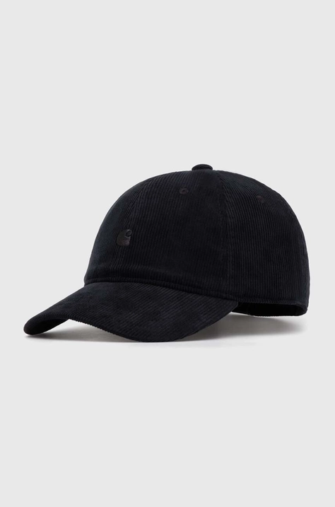 Carhartt WIP șapcă de baseball din catifea Harlem Cap culoarea negru, uni, I028955.89XX