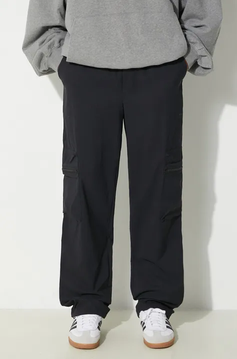 Rains pantaloni Tomar culoarea albastru marin, drept, medium waist, 19300.01