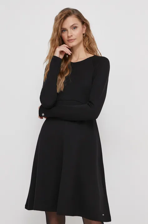 Tommy Hilfiger rochie culoarea negru, mini, evazați WW0WW41147