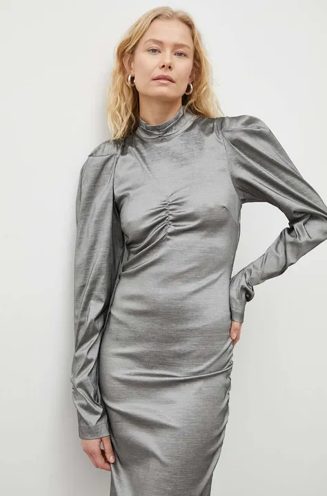 Сукня Gestuz колір сірий mini облягаюча
