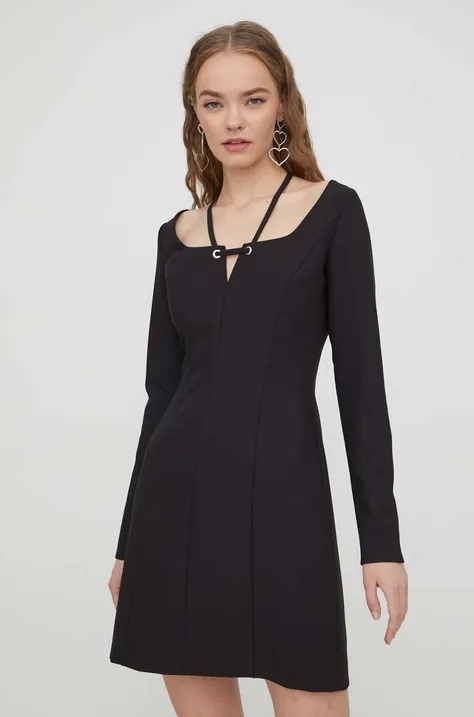 HUGO sukienka kolor czarny mini prosta