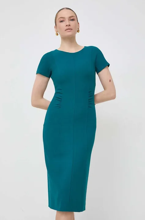 Φόρεμα BOSS χρώμα: πράσινο