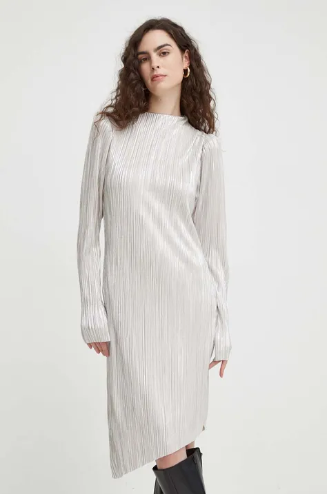 Сукня Bruuns Bazaar колір срібний midi пряма