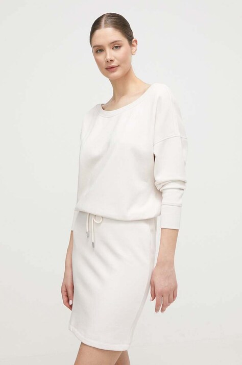Dkny rochie culoarea bej, mini, dreaptă
