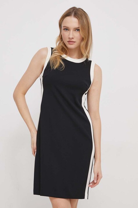 Dkny rochie culoarea negru, mini, dreaptă