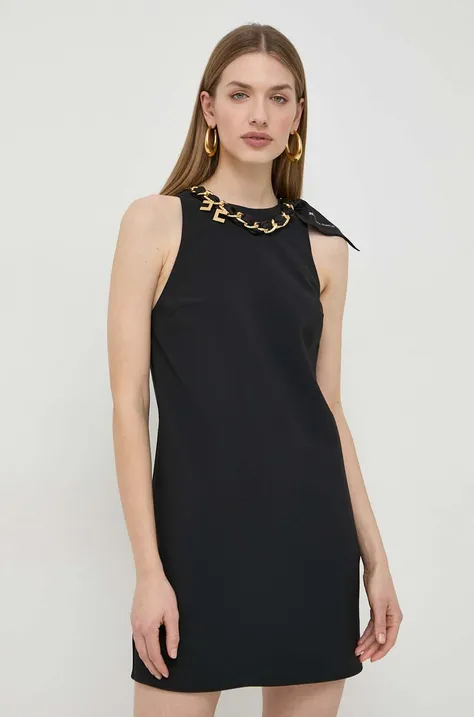 Платье Elisabetta Franchi цвет чёрный mini прямая