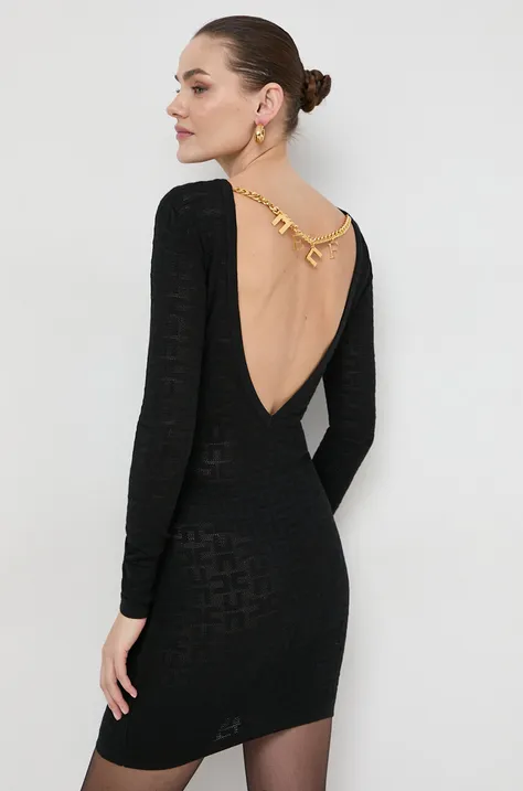 Сукня Elisabetta Franchi колір чорний mini облягаюча