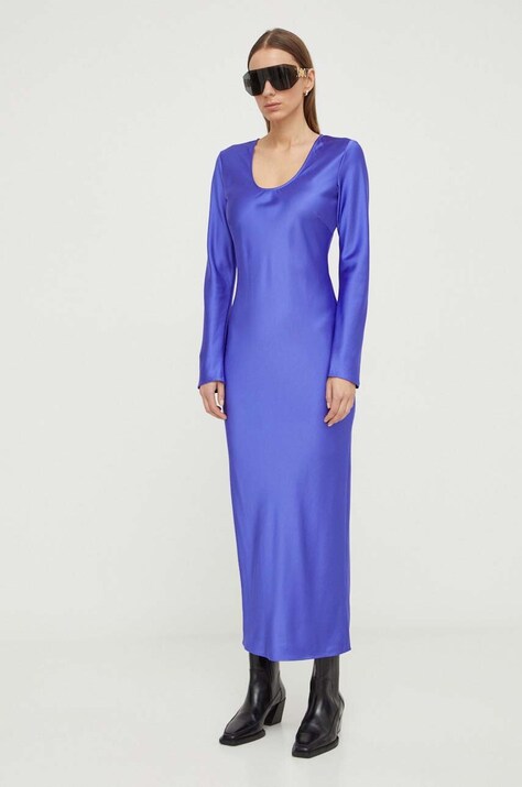 Samsoe Samsoe rochie culoarea violet, maxi, mulată