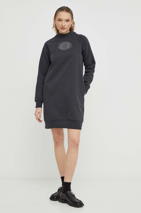 Šaty G-Star šedá barva, mini, oversize