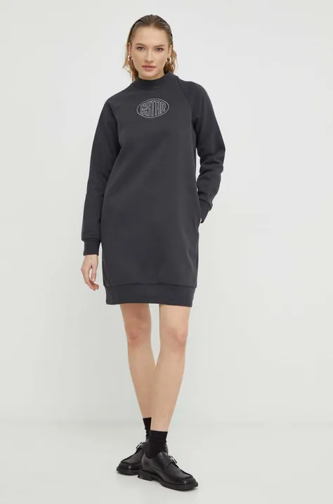 G-Star Raw rochie culoarea gri, mini, oversize