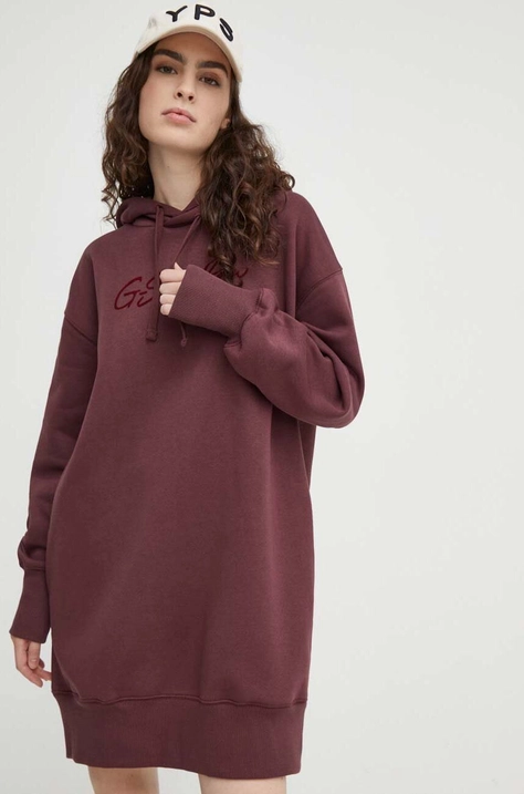 G-Star Raw rochie culoarea bordo, mini, oversize