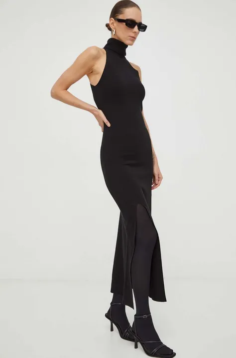 Βαμβακερό φόρεμα G-Star Raw χρώμα: μαύρο