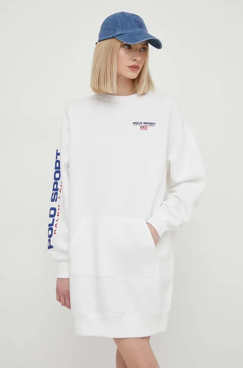 Сукня Polo Ralph Lauren колір білий mini oversize