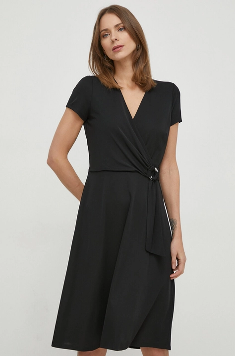 Lauren Ralph rochie culoarea negru, mini, evazați 250868161