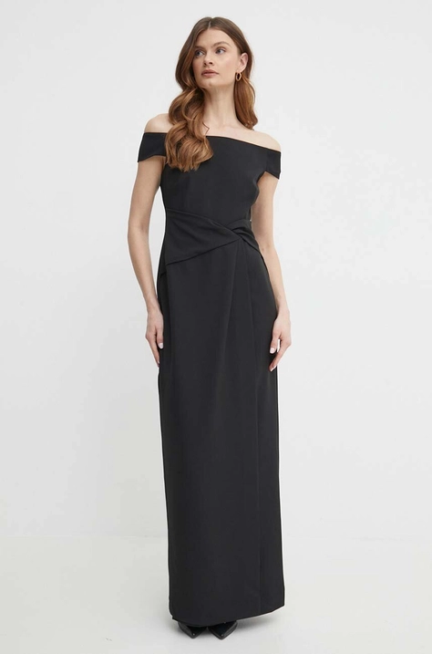 Lauren Ralph rochie culoarea negru, maxi, drept 253936388