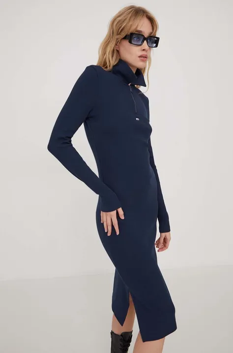 Φόρεμα Tommy Jeans χρώμα: ναυτικό μπλε