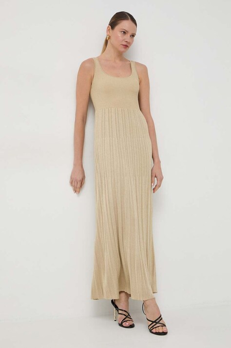 MICHAEL Michael Kors rochie culoarea auriu, maxi, evazată