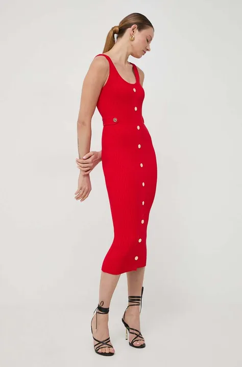 MICHAEL Michael Kors sukienka kolor czerwony midi dopasowana