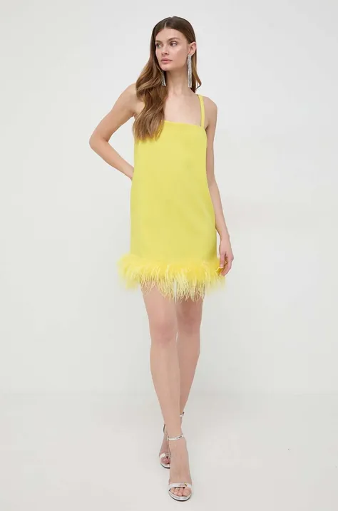 Haljina Pinko boja: žuta, mini, ravna