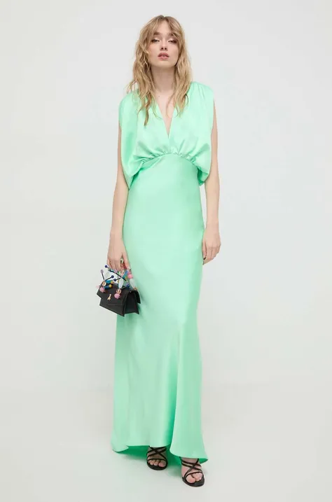 Платье Pinko цвет зелёный maxi прямая