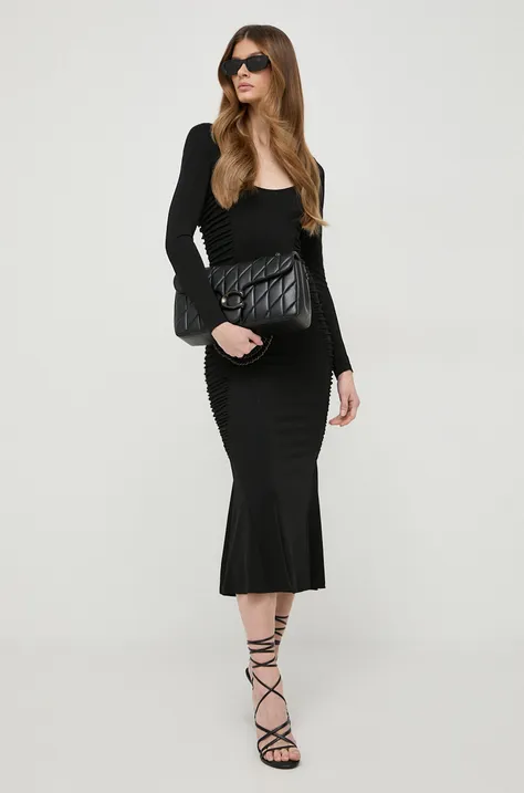 Сукня Pinko колір чорний maxi облягаюча