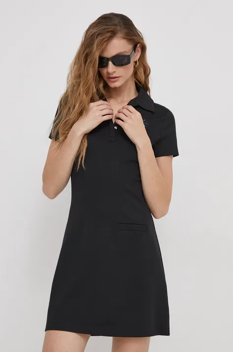 Φόρεμα Calvin Klein Jeans χρώμα: μαύρο
