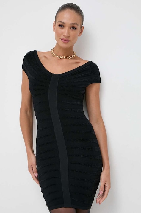 Φόρεμα Marciano Guess χρώμα: μαύρο