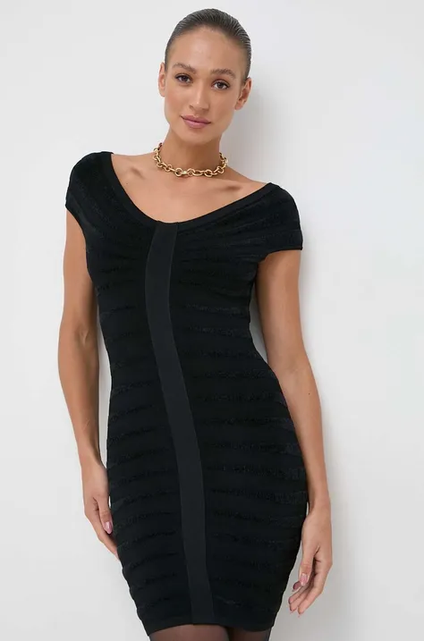 Marciano Guess sukienka kolor czarny mini dopasowana