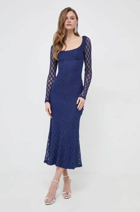 Φόρεμα Bardot χρώμα: ναυτικό μπλε