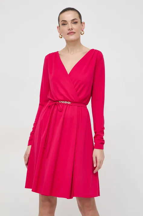 Twinset rochie culoarea roz, mini, evazati