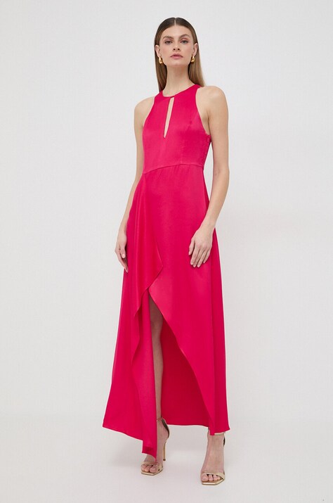 Twinset rochie culoarea roz, maxi, evazată
