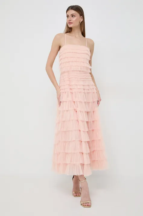 Twinset ruha rózsaszín, maxi, harang alakú