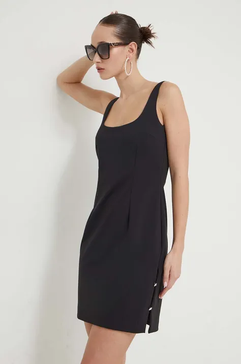 Šaty Chiara Ferragni černá barva, mini, 76CBO906