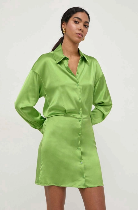 Patrizia Pepe rochie culoarea verde, mini, evazati