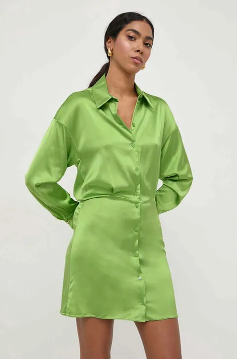 Patrizia Pepe sukienka kolor zielony mini rozkloszowana