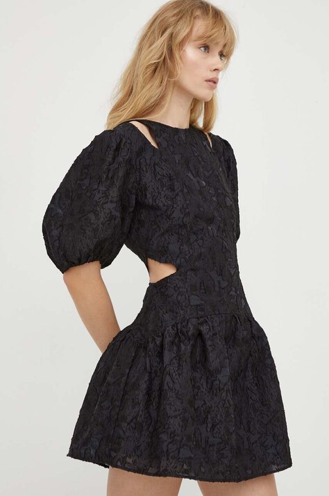 2NDDAY rochie culoarea negru, mini, evazată